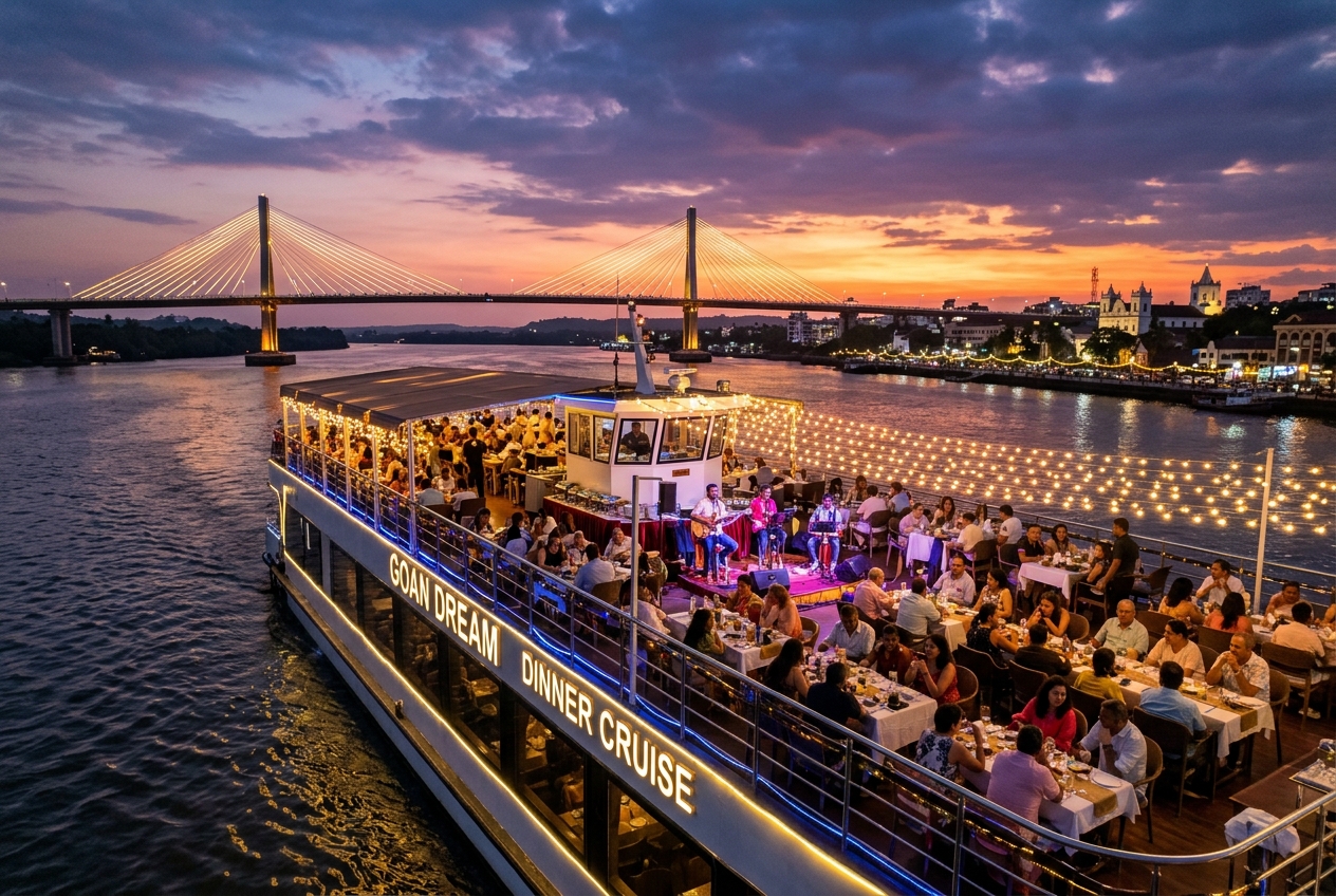 Mandovi River Cruise and Cab Pickup in Panaji Goa