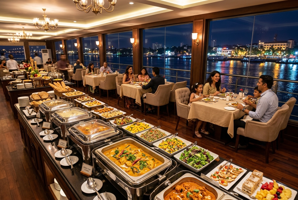 Vihaan AC Luxury Dinner Cruise Lower Deck Dining